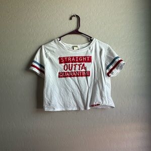 White Kids Shirt with Red and Blue Accents